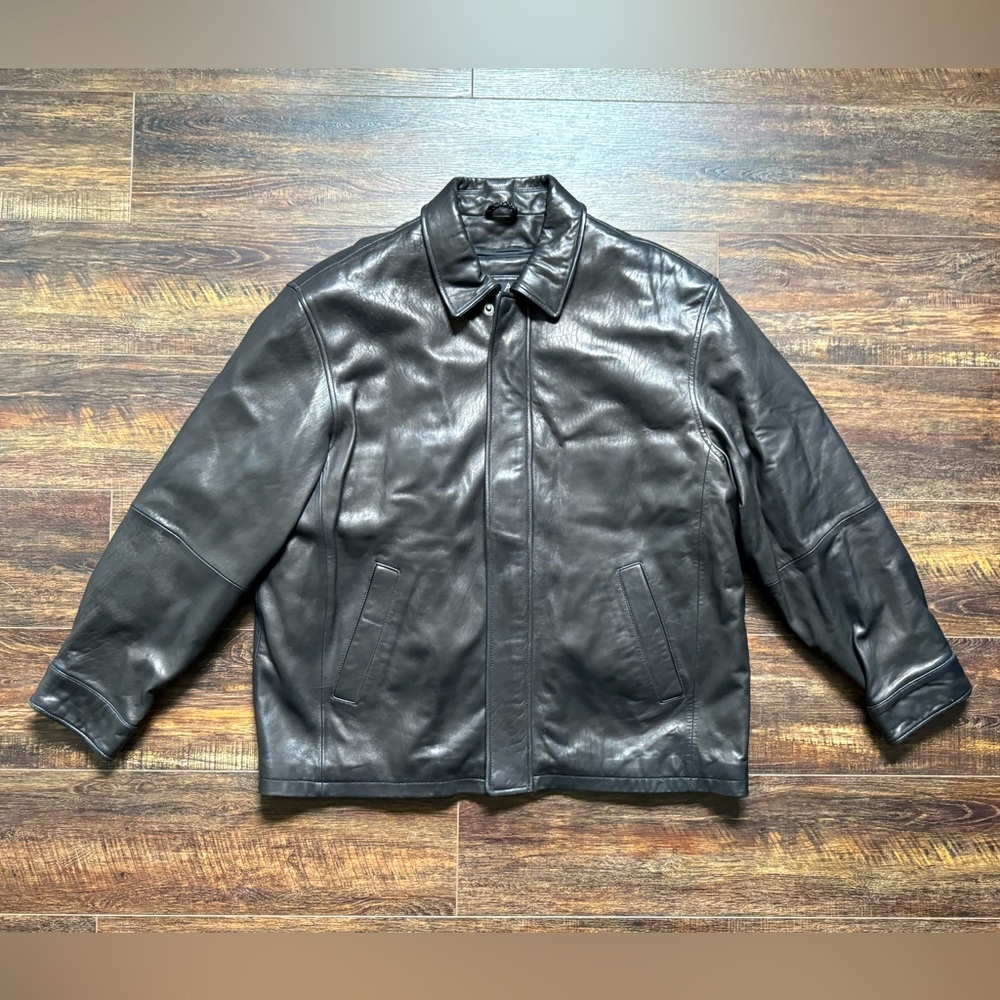 Joseph A. Bank Men’s Leather Jacket XL - Picture 1 of 10